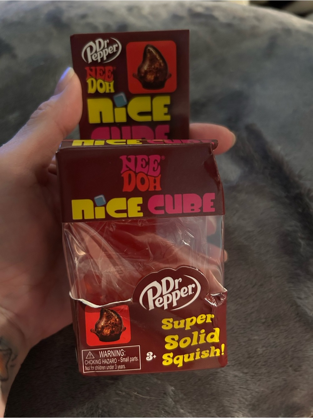 Dr Pepper Splash NeeDoh Nice Cube Red Super Solid Squish